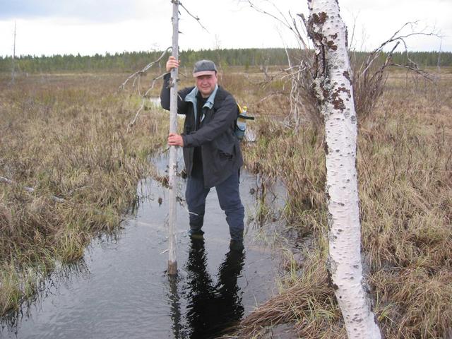 Matti crossing a minor brook