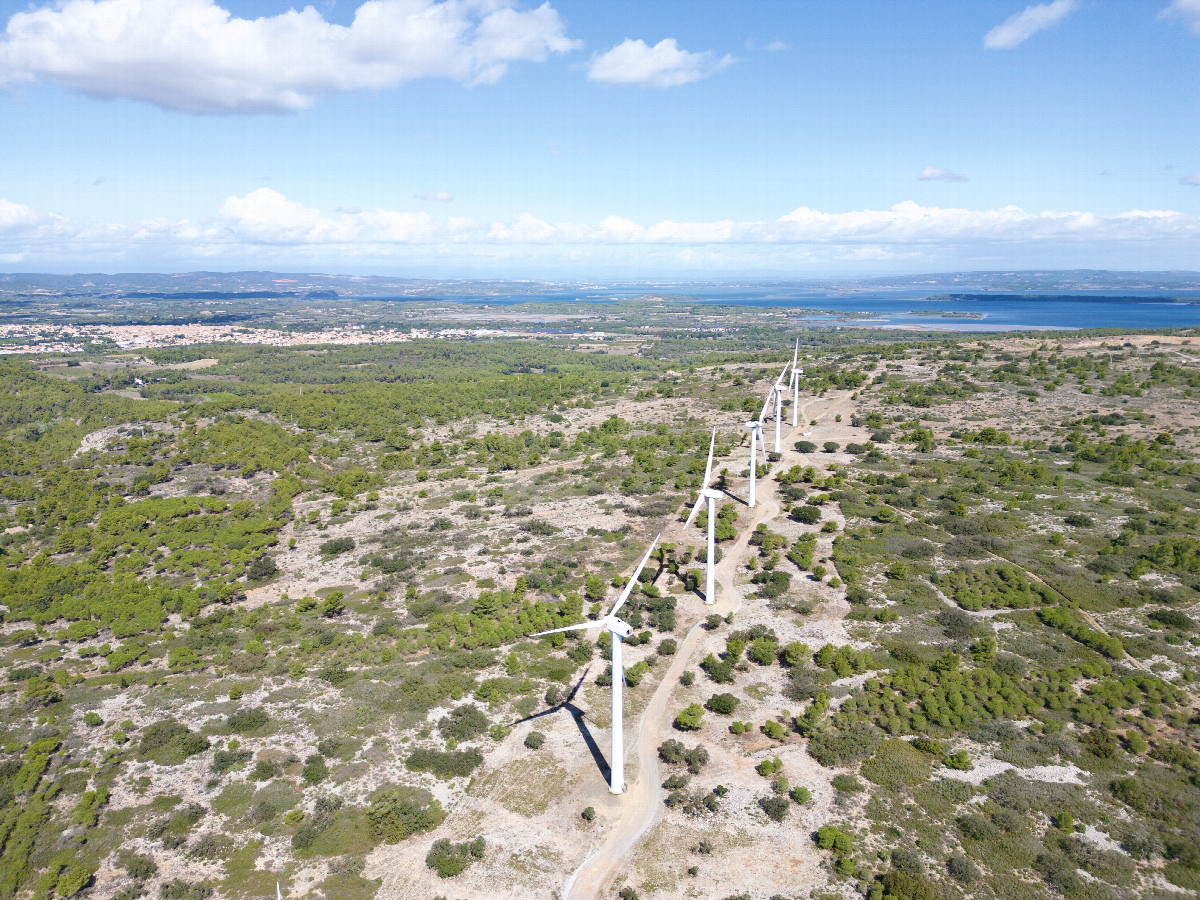 View North, from 120m above the point