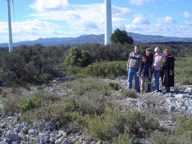 Hans, Johannes, Susan, Elisabeth and Jenni at the confluence point