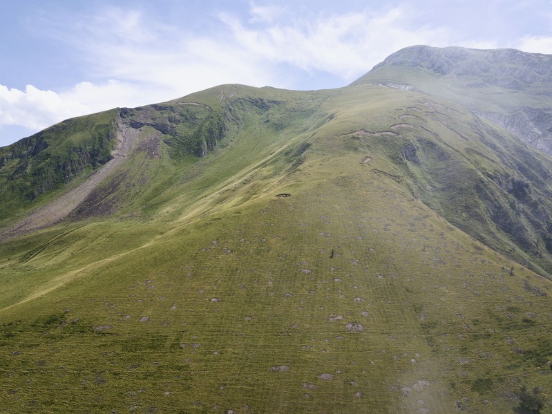 View South (towards Pic d’Orhy) from 100 m above the point