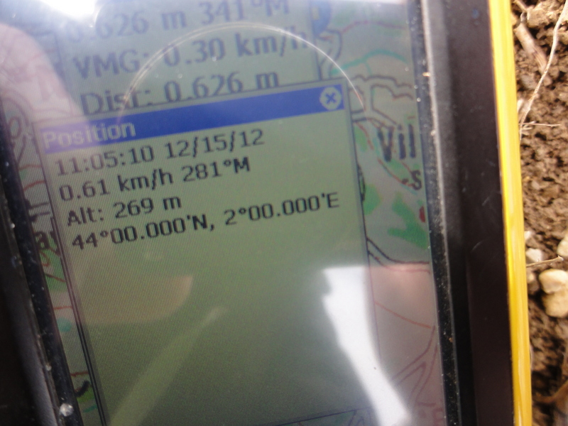 GPS receiver screen