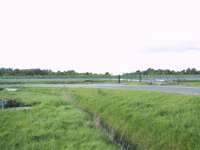 Looking north at the highway ramp under construction, from 45N/0E