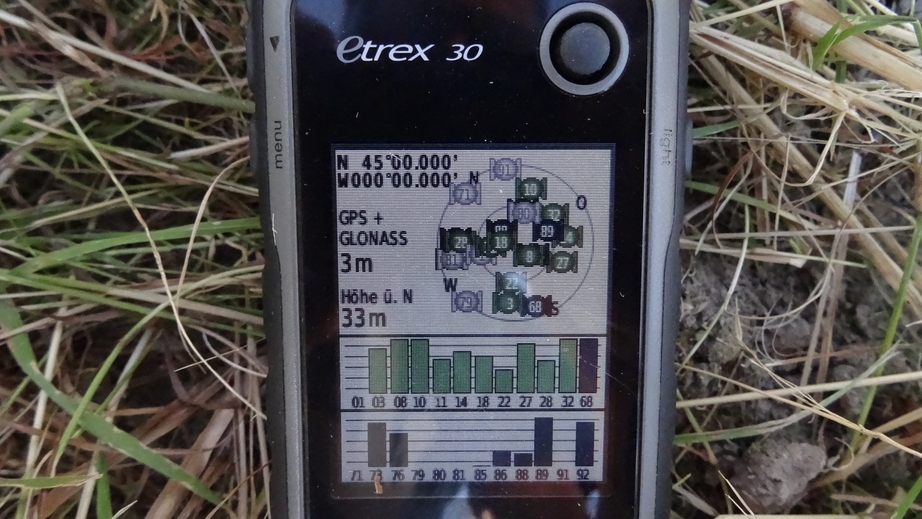 GPS reading at 45N 0W