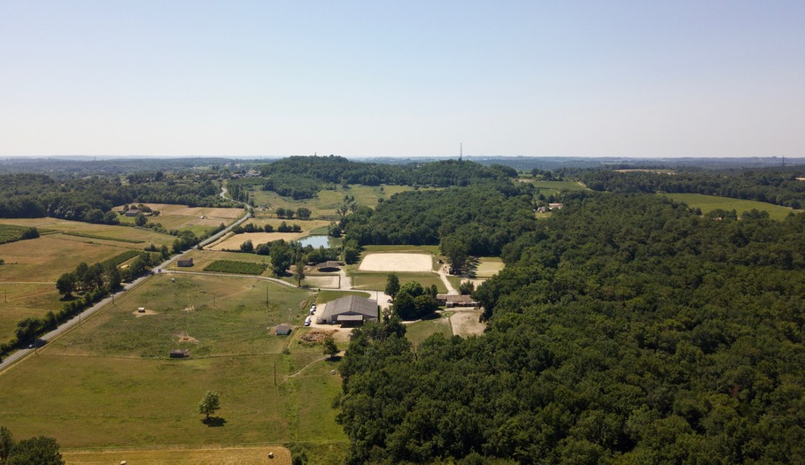 View South, from 100 m above the point