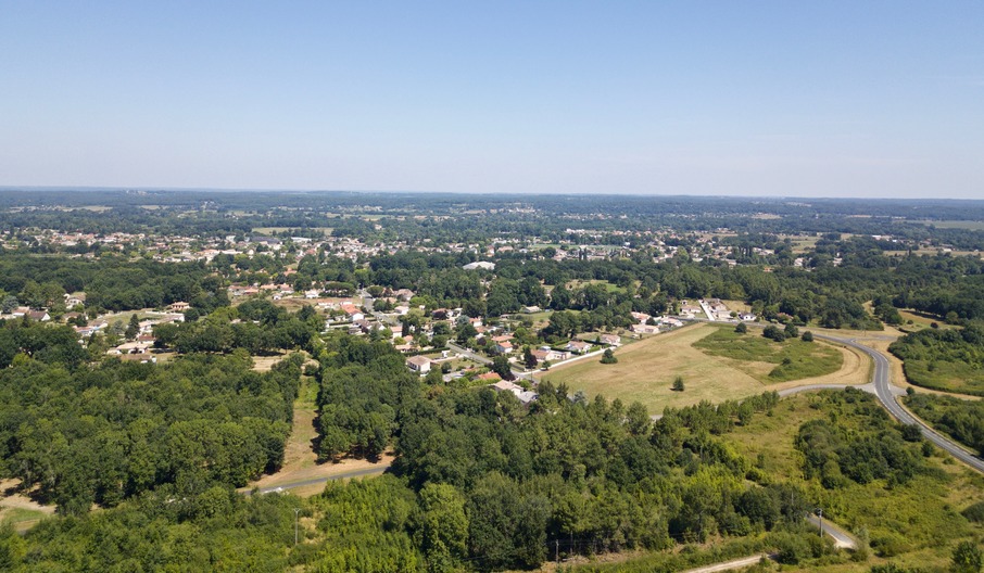 View North, from 100 m above the point