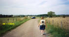 #5: view to NORTH (at 150m from confluence) with my wife and car