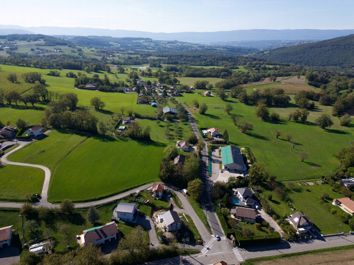 View West, from 120m above the point