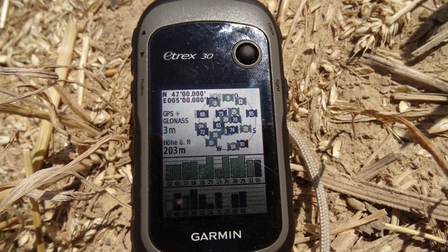 GPS reading at 47N 5E