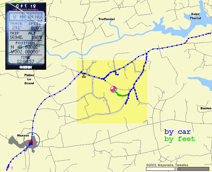 Map with tracks and GPS