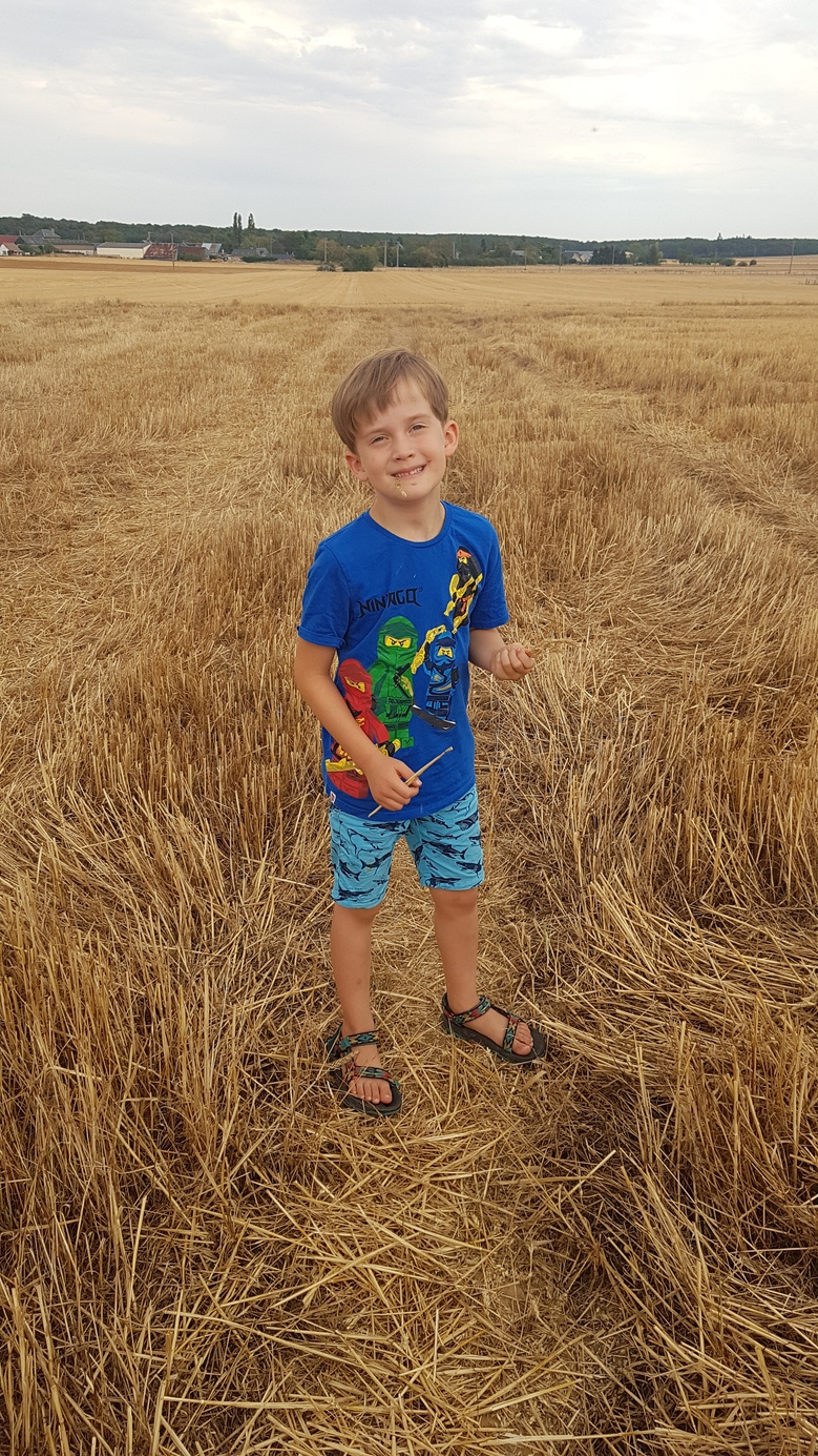 My son Tobias standing on the CP