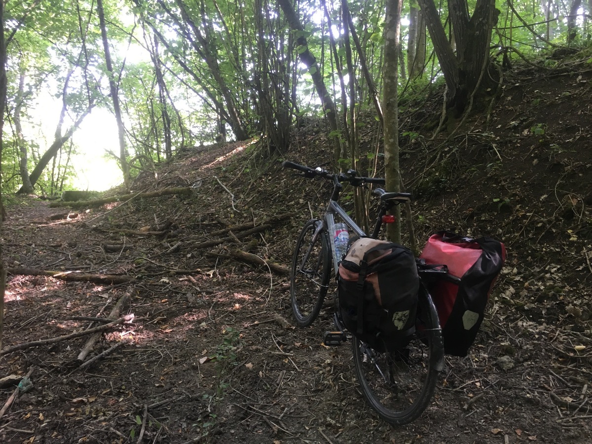 Bicycle parking near the Confluence