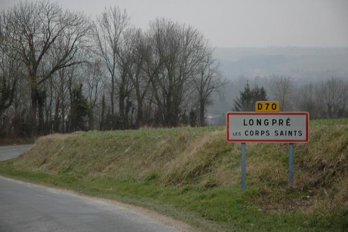 The country road leading to the CP - the town is behind the hill