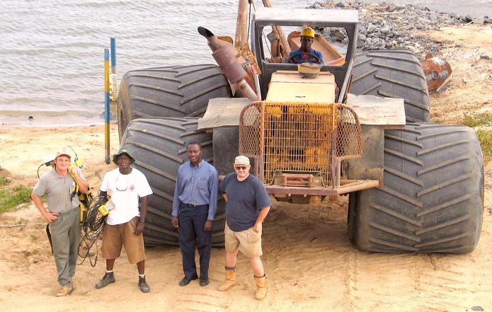 The team with backup vehicle