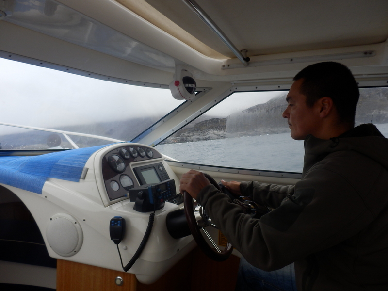 Steve in the Chartered Boat