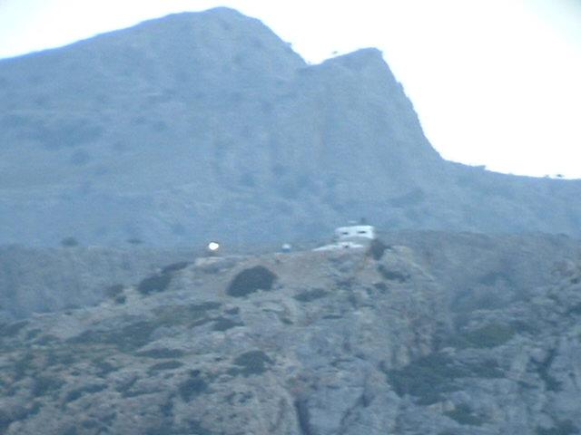 Cape Lindos lighthouse, high over the Sea