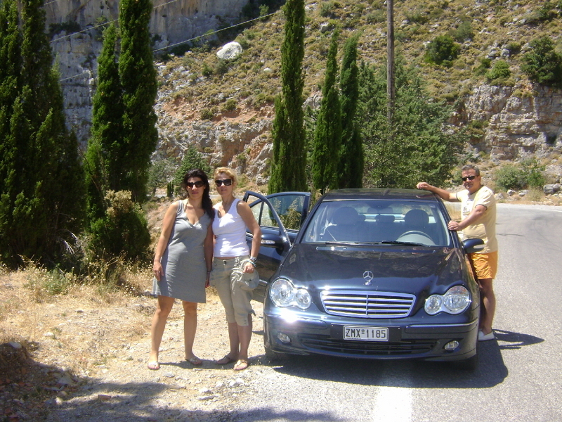 Some of the crew (Georgia, Nadia and George Latsis)