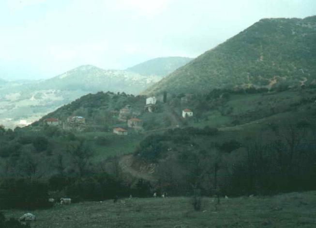 Facing East towards a small town (Kouteli?)