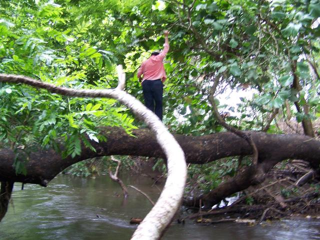 Anabella at river crossing