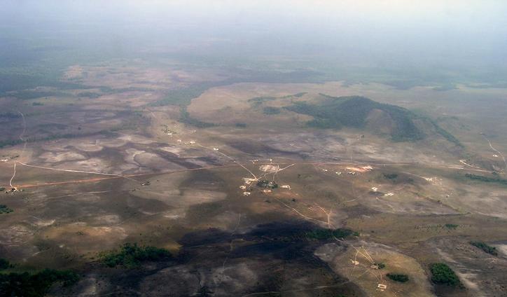 Confluence from the air (in upper-right corner)