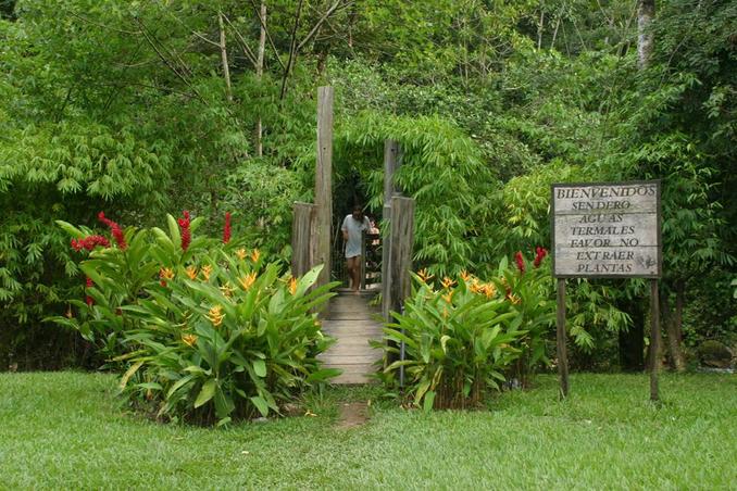 The area around the thermal springs, 14 km from the confluence point.