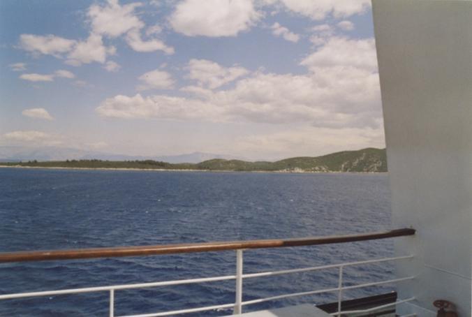 Looking north, peninsula of Pelješac and island of Hvar