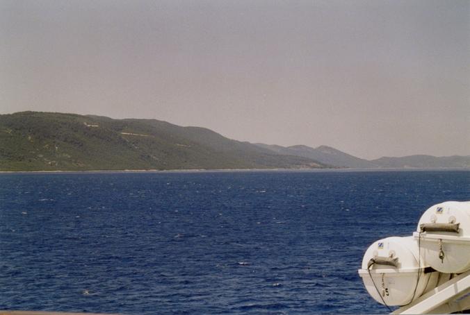 Looking northeast, peninsula of Pelješac