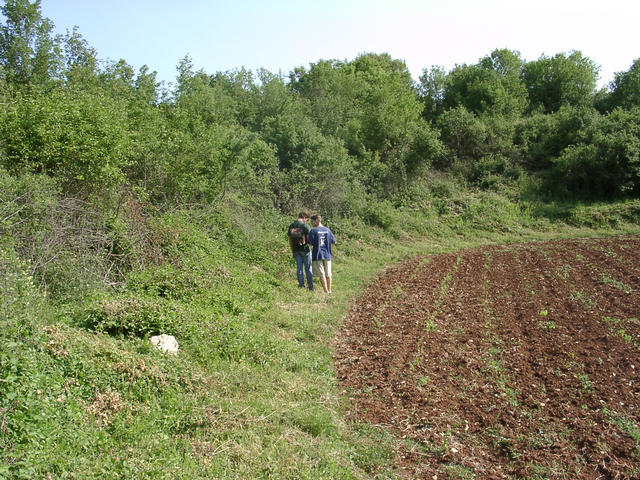 Michael and Basti at the confluence, seen from the South.