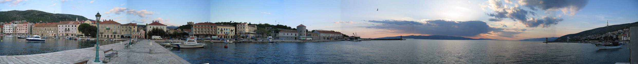 Panorama in Senj Harbor