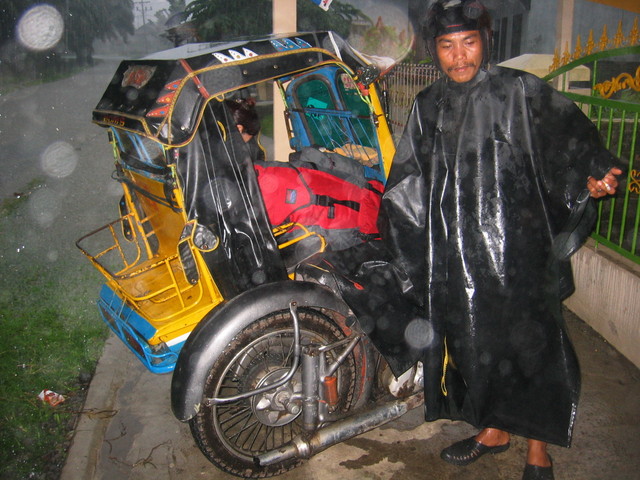 Our driver in the rain