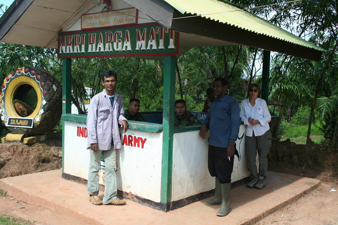 Military check point close to confluence point