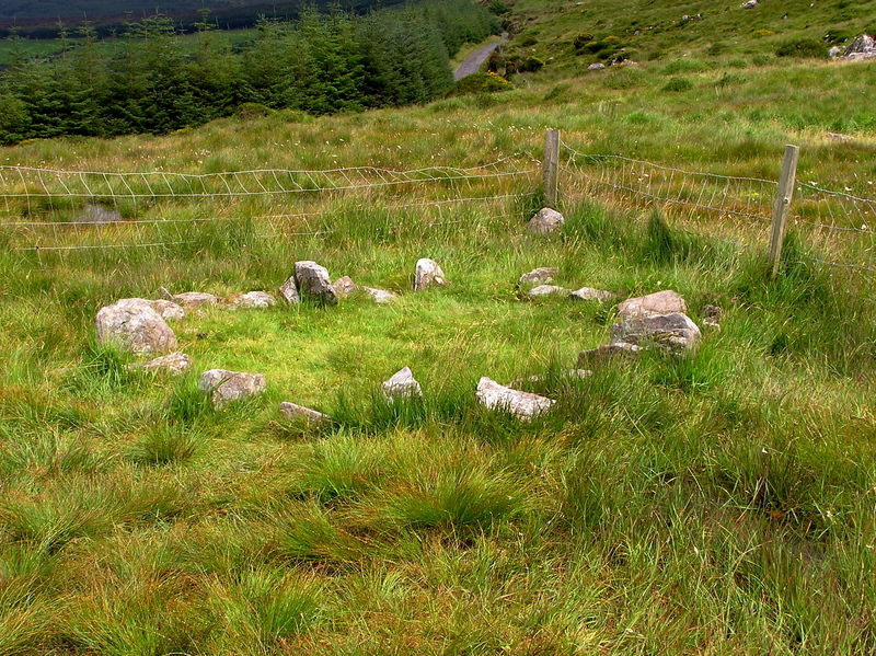 The Knocknakilla Stone Circle, near the confluence point