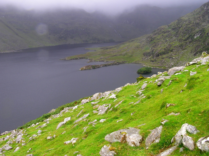 A better view of Lake Coomasaharn from near the confluence point, after the rain cleared