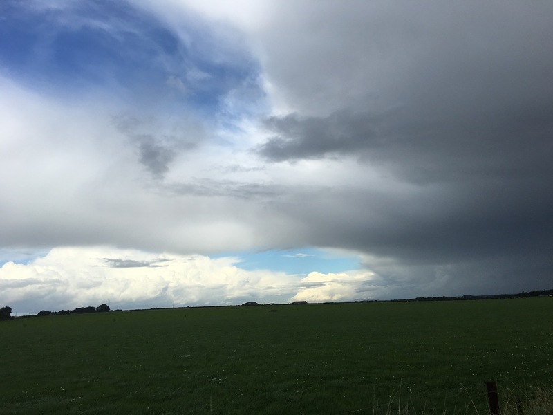 Thunderstorms in the area