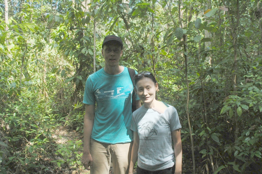 Explorers PATOKALLIO and TAKEDA at the confluence, shell-shocked by the magnitude of their achievement 