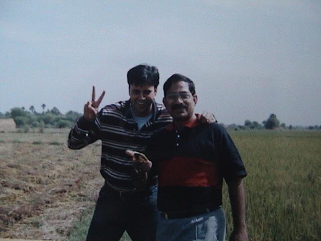 We did it. Chandra with Abhay Singh at the confluence point