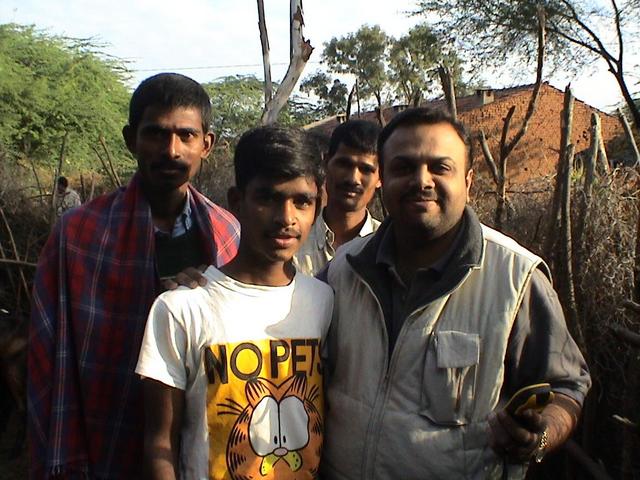 Praveen With locals