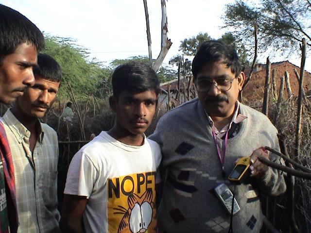 Praveen With locals