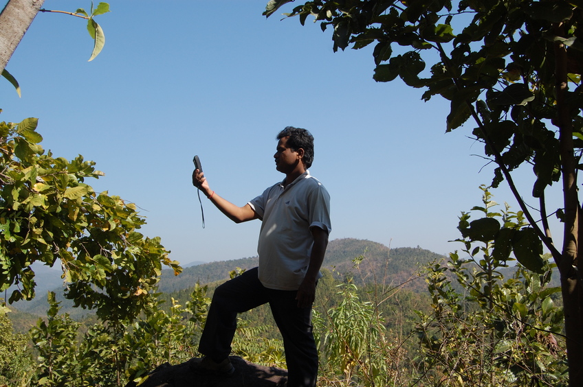 Kashinath  Sahoo  at  the  Confluence  Point