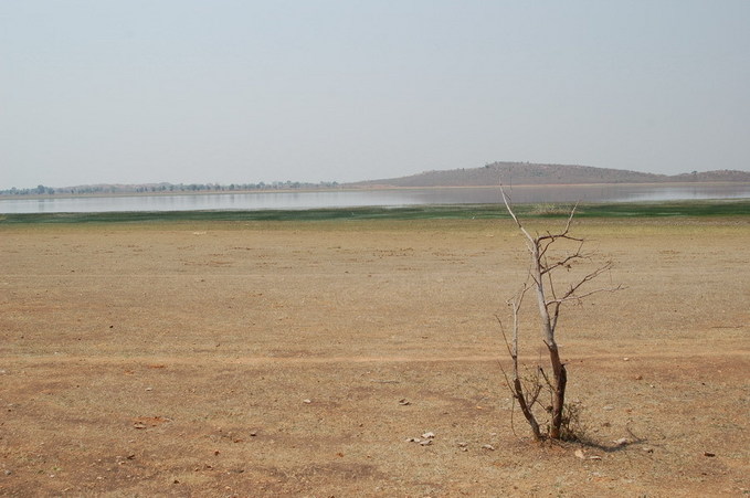 Seoni tank - the reservoir is a few hundred metres from the CP