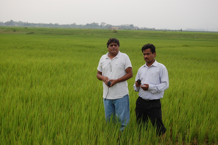 Anil  Kumar  Dhir  and  Kasinath  Sahoo  at  the  Confluence  Point