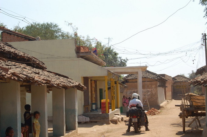 Back through the village