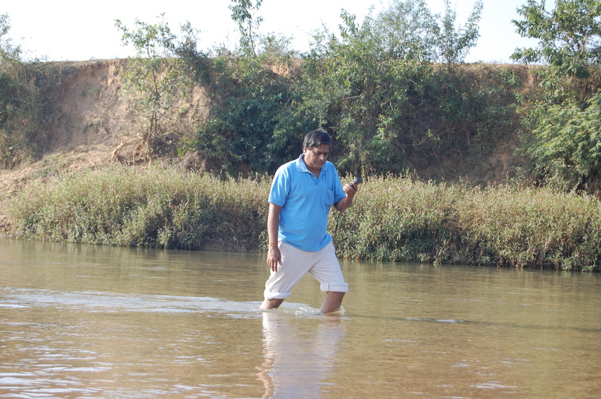 Anil  Kumar  Dhir  at  the  Confluence  Point