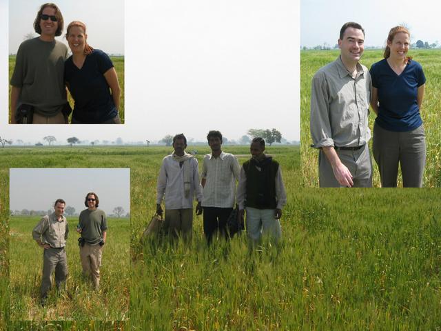 The confluence hunters, Tricia, Michael, Warren, and 3 curious farmers