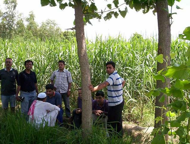 Talking to local villager