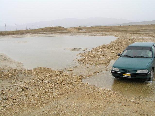 Rain caused a seasonal river