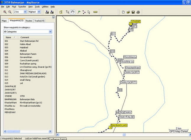 GPS tracks