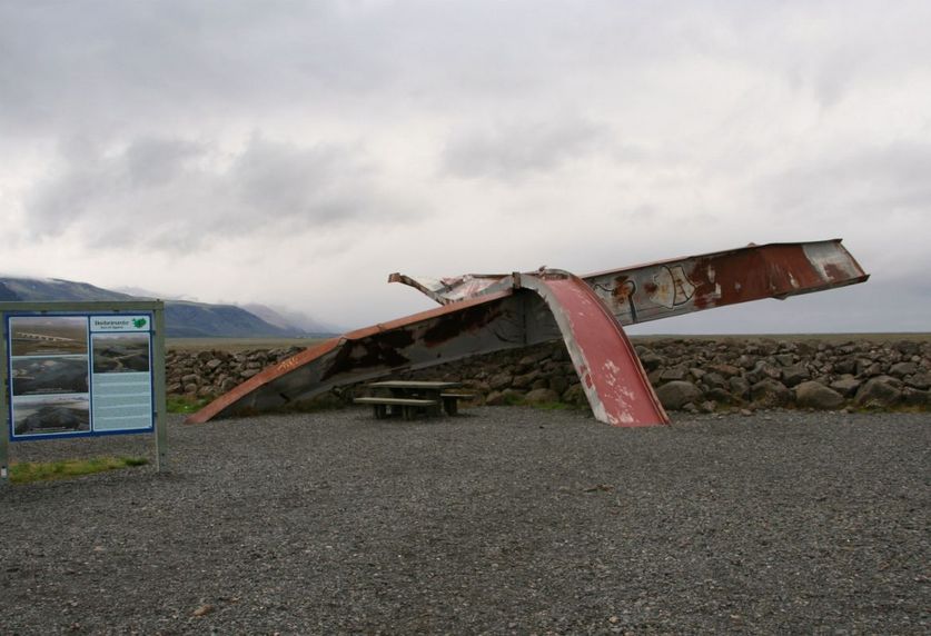 Some remains of the bridge destroyed in 1996