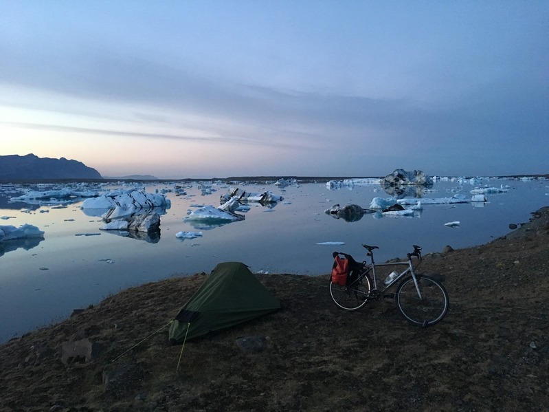 Camping at the Jökulsárlón Lagoon