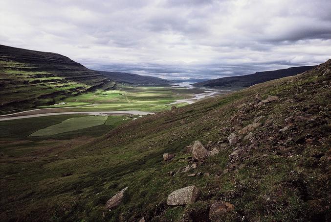 View northeast, Lagarfljot and Fljotsdalur