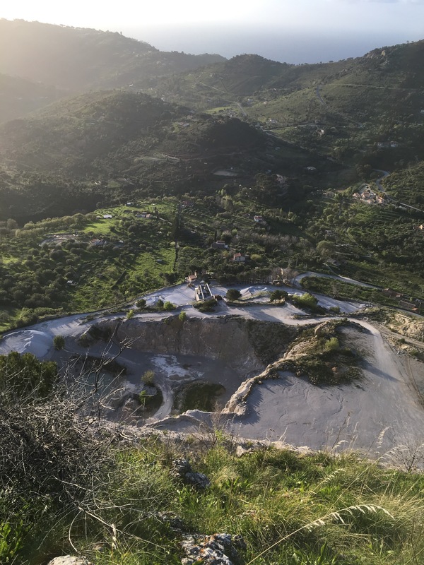 View down from the top of the quarry